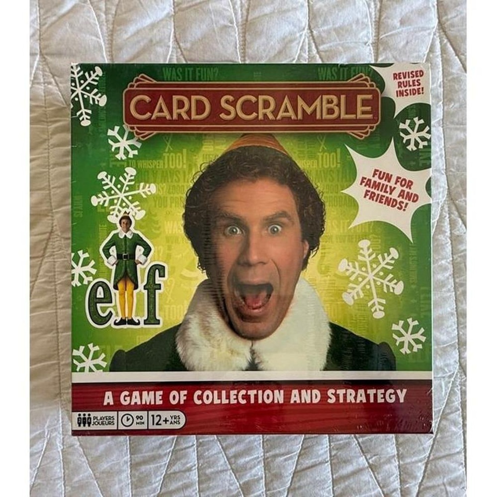 ELF MOVIE THEMED CARD SCRAMBLE BOARD GAME -